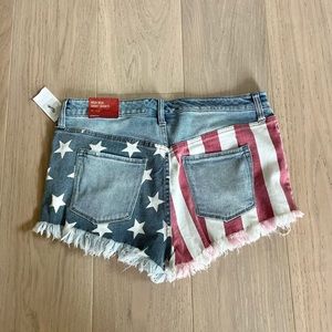 Mossimo denim shorts with flag print New sz 12